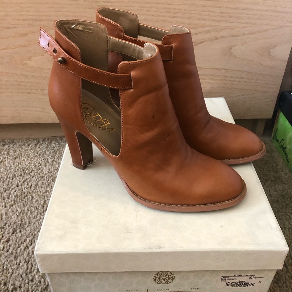 Candela leather high heel booties - 7.5